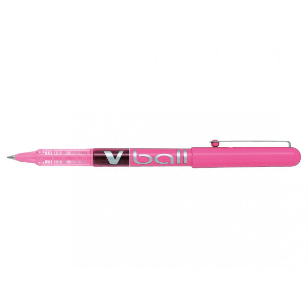 Stylo roller V-Ball 05 pointe fine 0,5mm rose Pilot pas cher
