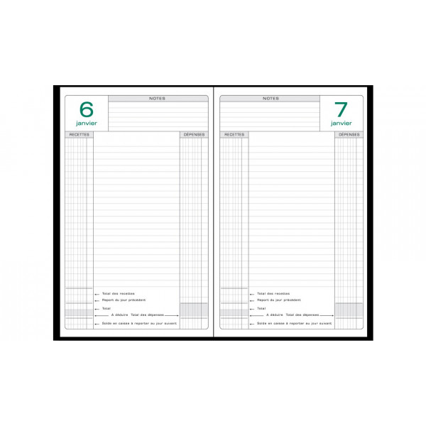 Agenda bureau - 14,8x21 cm - Caisse Perpétuel Journalier - Exacompta