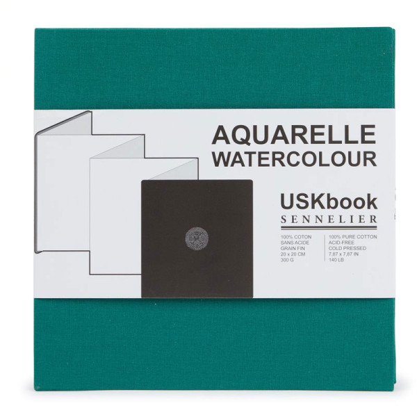 photo - Carnet - Aquarelle - 20x20cm - Accordéon - 100% coton - 300g - Sennelier - USKbook