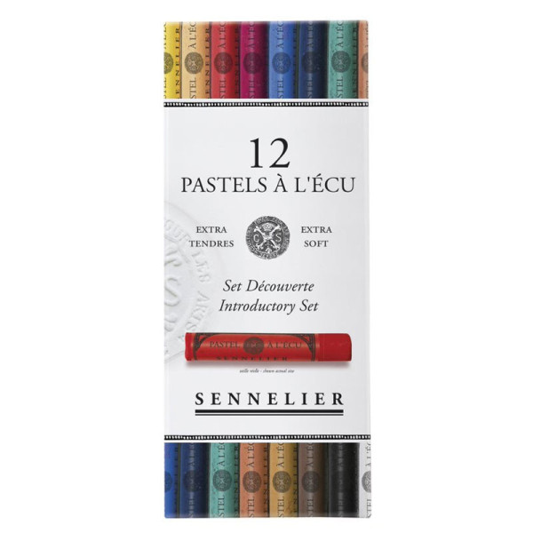 photo-Pastels à l'écu - Boîte de 12 couleurs - Sennelier - Extra tendres - Beaux-arts
