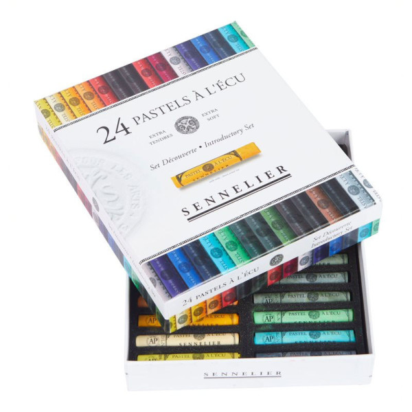 Pastels à l'écu - Boîte de 24 couleurs - Sennelier - Extra tendres - Set découverte