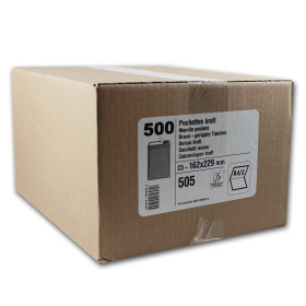 500 Enveloppes - Kraft Brun - C5 - 162X229Mm - Auto-Adhésive - Gpv 505 pas cher