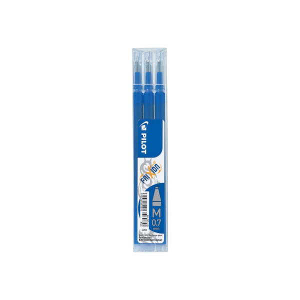Lot de 3 recharges FriXion pointe moyenne 0,7mm bleu Pilot pas cher
