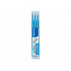 Lot de 3 recharges FriXion pointe moyenne 0,7mm turquoise Pilot pas cher