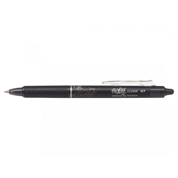 Stylo FriXion Ball Clicker 0.7 pointe moyenne noir Pilot pas cher