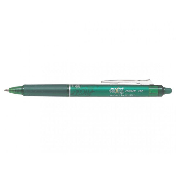 Stylo FriXion Ball Clicker 0.7 pointe moyenne vert Pilot pas cher
