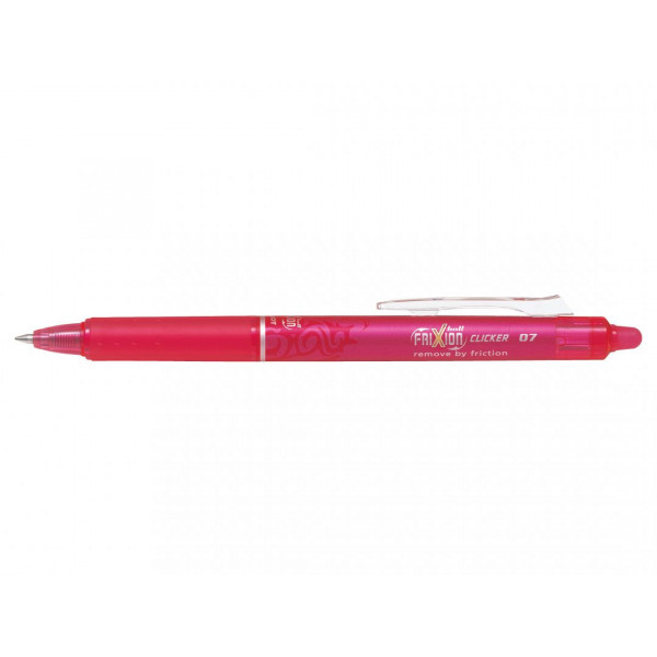 Stylo FriXion Ball Clicker 0.7 pointe moyenne rose Pilot pas cher