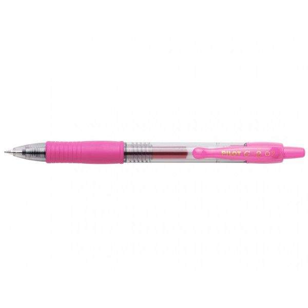 Stylo G-2 roller encre gel pointe moyenne rose Pilot pas cher