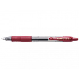 Stylo G-2 roller encre gel pointe moyenne bordeaux Pilot pas cher