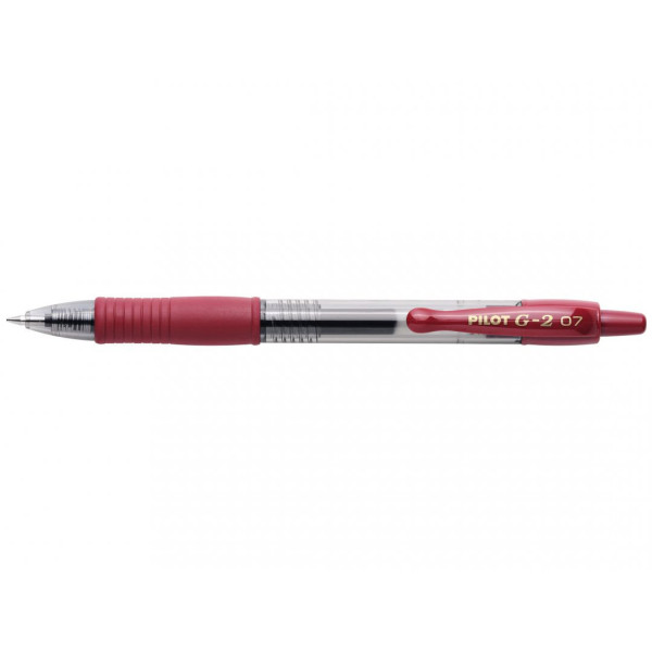 Stylo G-2 roller encre gel pointe moyenne bordeaux Pilot pas cher