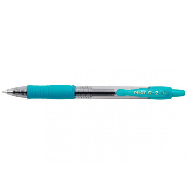 Stylo G-2 roller encre gel pointe moyenne turquoise Pilot pas cher
