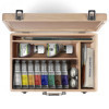 photo - Peinture à l'huile - Coffret bois - 8 tubes 37ml + accessoires - Winsor et Newton