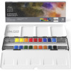photo - Peinture aquarelle - Boîte de voyage métal - 18 demi-godets - Winsor et Newton