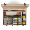 photo - Peinture acrylique - Coffret bois - 8 tubes 60ml + accessoires - Winsor et Newton