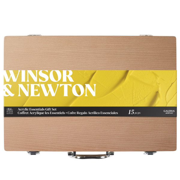 Peinture acrylique - Coffret bois - 8 tubes 60ml + accessoires - Winsor et Newton