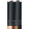 Crayons de couleur - 12 teintes peaux - Faber-Castell - Black Edition