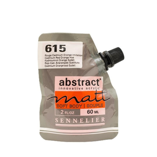 Peinture acrylique Abstract matt - Rouge cadmium orange - Sachet 60ml - Sennelier pas cher
