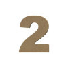 photo - Chiffre en bois - 2 - A décorer - 8 cm de hauteur - Loisirs créatifs