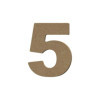 photo - Chiffre en bois - 5 - A décorer - 8 cm de hauteur - Loisirs créatifs