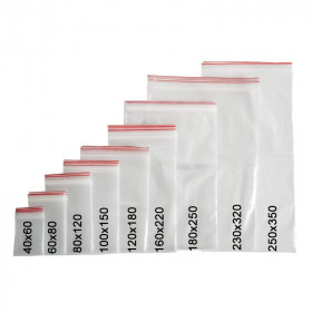 100 Sachets plastiques 60x80mm fermeture zip Apli | Artmania