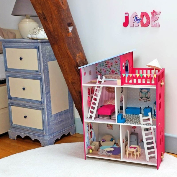 Lettre en bois - J - A décorer - 8 cm de hauteur - Loisirs créatifs