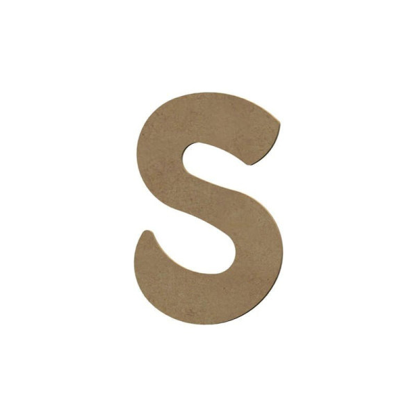 Lettre en bois - S - A décorer - 8 cm de hauteur - Loisirs créatifs