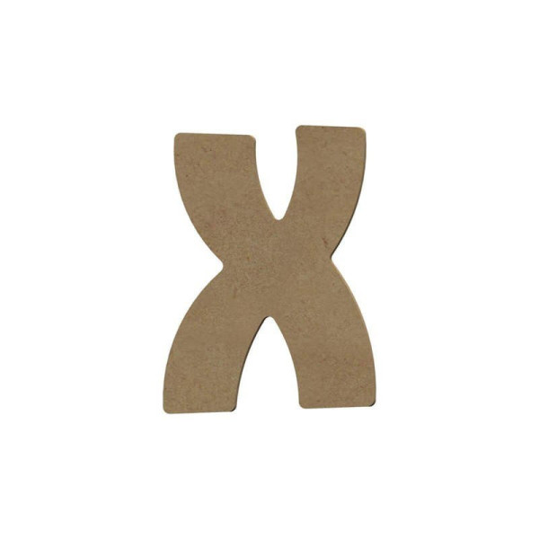 photo - Lettre en bois - X - A décorer - 8 cm de hauteur - Loisirs créatifs