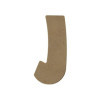 photo - Lettre en bois - J - A décorer - 15 cm de hauteur - Loisirs créatifs