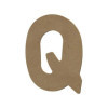 photo - Lettre en bois - Q - A décorer - 15 cm de hauteur - Loisirs créatifs