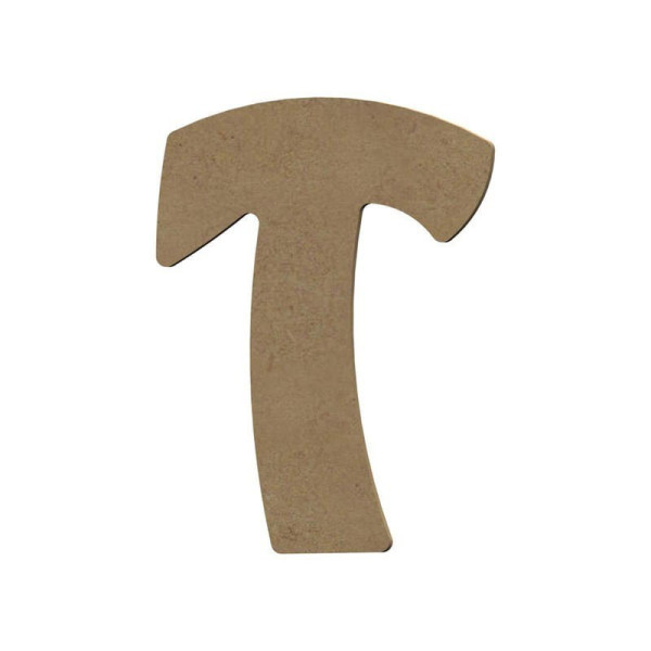 photo - Lettre en bois - T - A décorer - 15 cm de hauteur - Loisirs créatifs