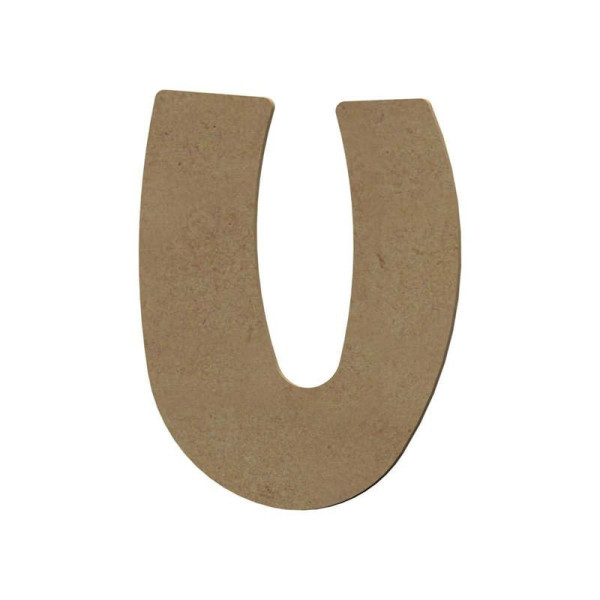 photo - Lettre en bois - U - A décorer - 15 cm de hauteur - Loisirs créatifs