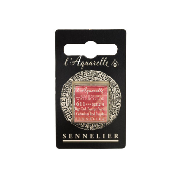 Aquarelle Extra-Fine 1/2 Godet Rouge Cad Pourpre Véritable Sennelier pas cher