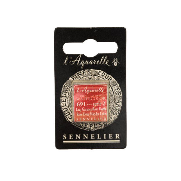 Aquarelle Extra-Fine 1/2 Godet Laque Garance Rose Dorée Sennelier pas cher