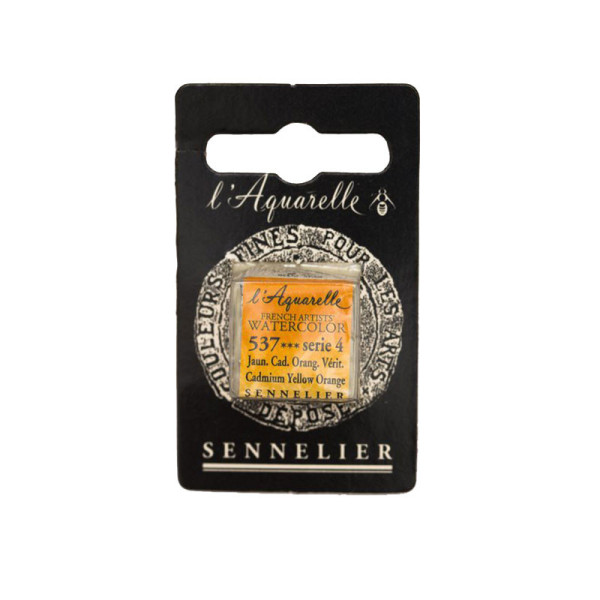 Aquarelle Extra-Fine 1/2 Godet Jaune Cad Orange Véritable Sennelier pas cher