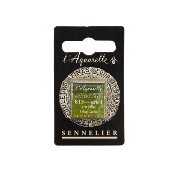 Aquarelle Extra-Fine 1/2 Godet Vert Olive Sennelier pas cher