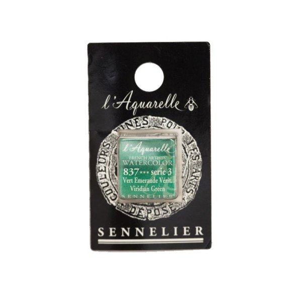 Aquarelle Extra-Fine 1/2 Godet Vert émeraude véritable Sennelier pas cher