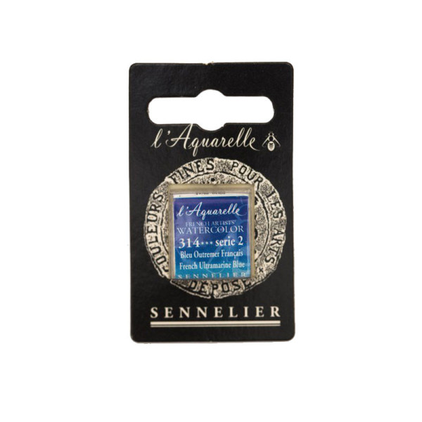 Aquarelle Extra-Fine 1/2 Godet Bleu outremer français Sennelier pas cher