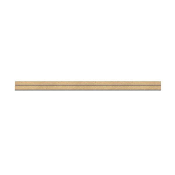 photo-Grande réglette pour lettres et chiffres en bois à décorer - 58x3,5cm - Loisirs créatifs