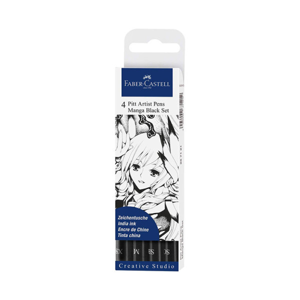 Feutre-Pitt-Arist-Pen-manga-black-set