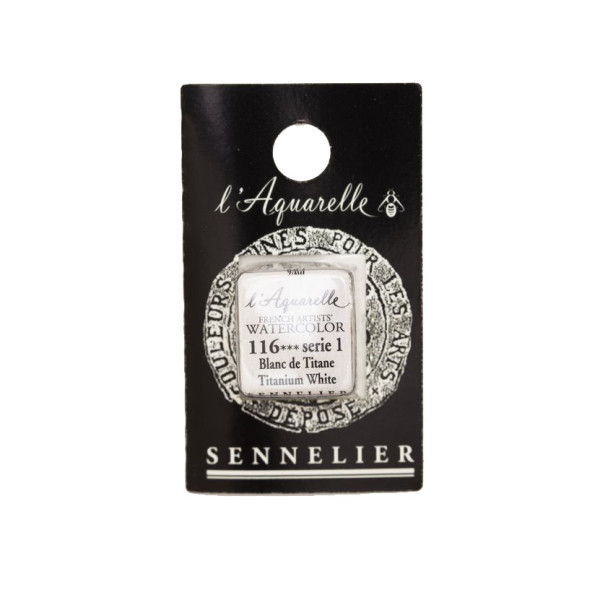Aquarelle Extra-Fine 1/2 Godet Blanc de Titane Sennelier pas cher