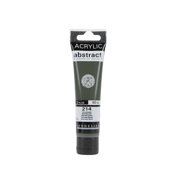 photo - Peinture acrylique - Terre verte brûlée - 214 - Abstract - Sennelier - Tube 60ml