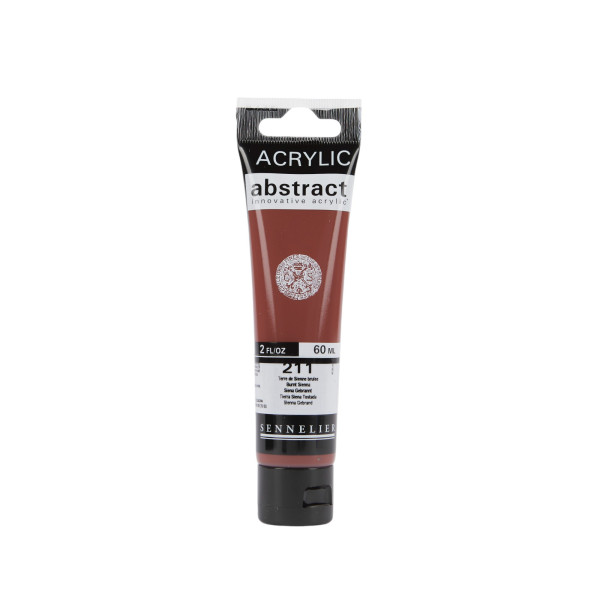 photo - Peinture acrylique - Terre de Sienne brûlée - 211 - Abstract - Sennelier - Tube 60ml