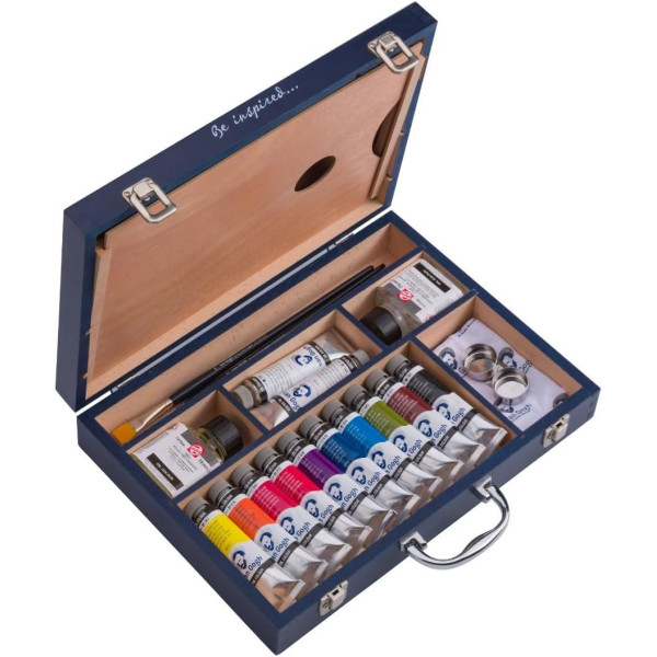 Peinture à l'huile - Van Gogh - Coffret bois de 12 tubes 40ml + accessoires