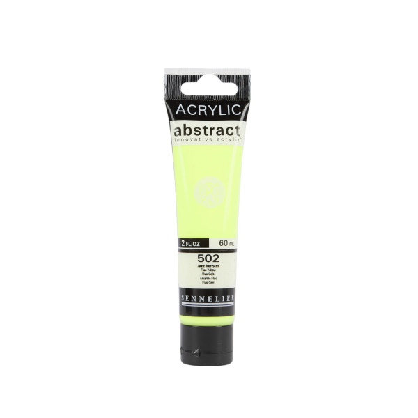 photo - Peinture acrylique - Jaune fluorescent - 502 - Abstract - Sennelier - Tube 60ml