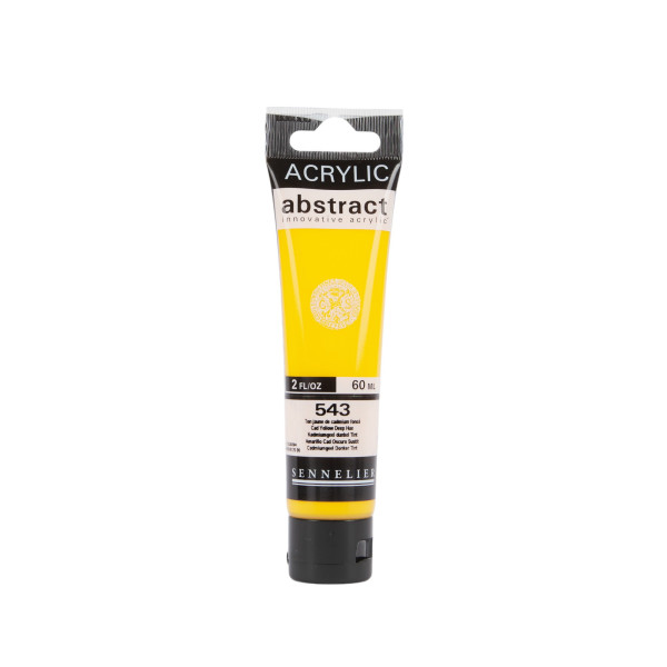 photo - Peinture acrylique - Jaune cadmium foncé - 543 - Abstract - Sennelier - Tube 60ml