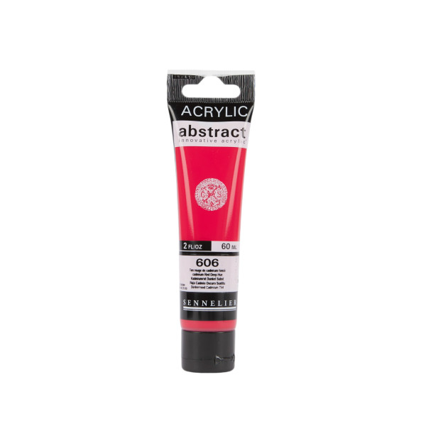 photo - Peinture acrylique - Rouge cadmium foncé - 606 - Abstract - Sennelier - Tube 60ml
