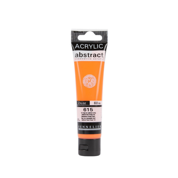 photo - Peinture acrylique - Rouge cadmium orange - 615 - Abstract - Sennelier - Tube 60ml