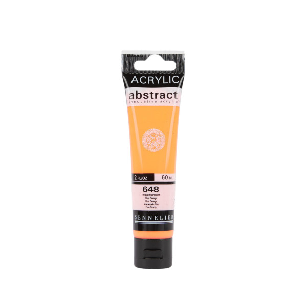 photo - Peinture acrylique - Orange fluorescent - 648 - Abstract - Sennelier - Tube 60ml