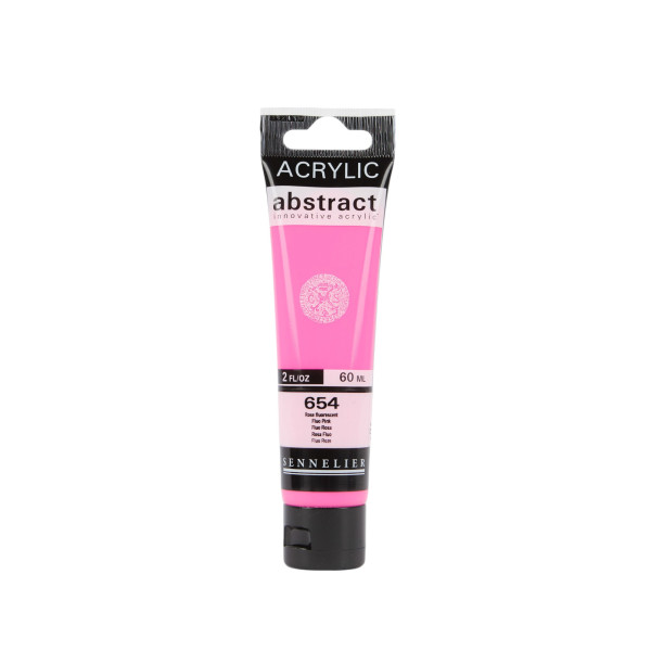 photo - Peinture acrylique - Rose fluorescent - 654 - Abstract - Sennelier - Tube 60ml