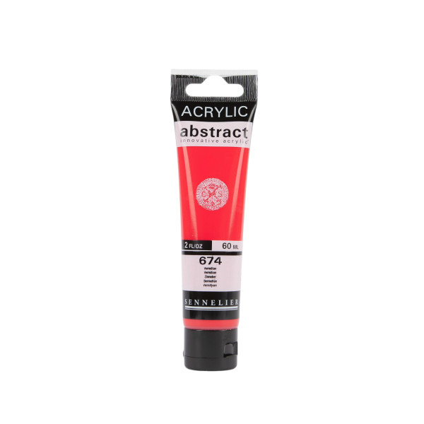 photo - Peinture acrylique - Vermillon - 674 - Abstract - Sennelier - Tube 60ml